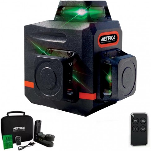 Livella laser luce verde Metrica 30-50 mt 60845 Metrica - 1