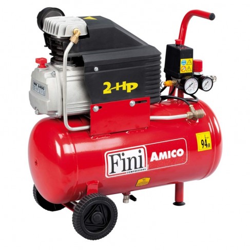 Compressore coassiale lubrificato Fini Amico 25/2400 1,5kW - 8bar, serbatoio 24lt Fini - 1