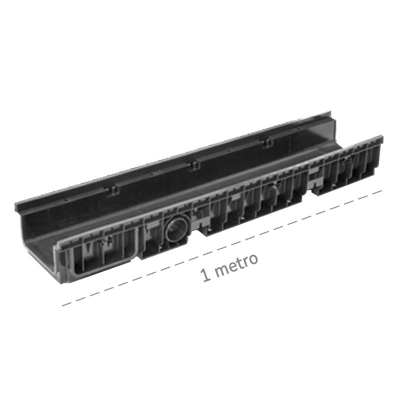 Canaletta di scolo Dakota Taurus 1mt 200x75 predisposta per profilo di rinforzo Dakota - 1 Canaletta di scolo Dakota Taurus 1mt 200x75 predisposta per profilo di rinforzo Dakota - 1