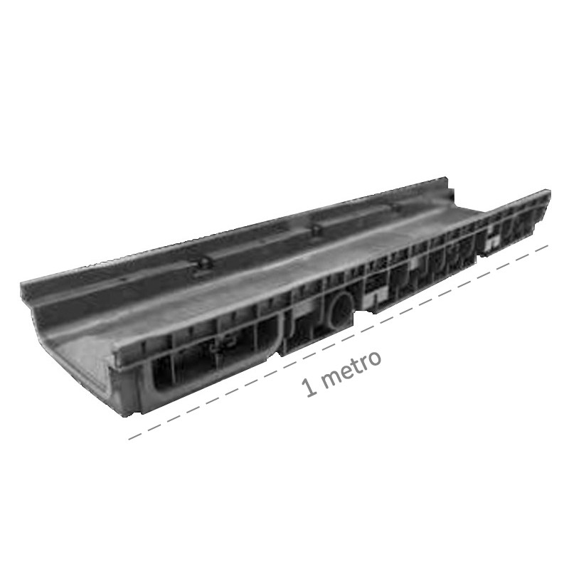 Canaletta di scolo Dakota Taurus 200x40 predisposta per profilo di rinforzo