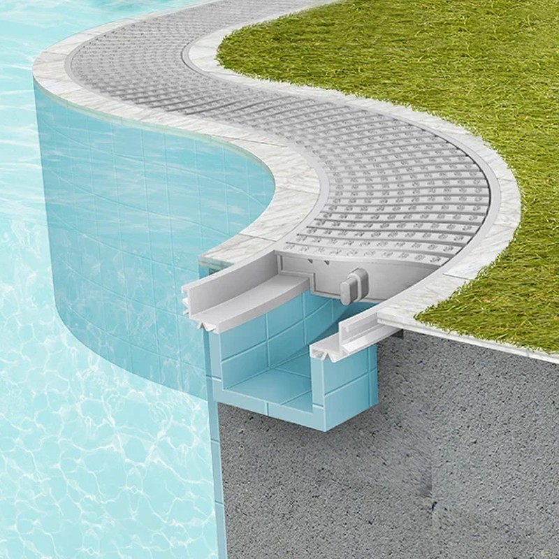 Griglia Dakota Snake 0,5mt 200x20mm per deflusso acqua piscine a sfioro Dakota - 2 Griglia Dakota Snake 0,5mt 200x20mm per deflusso acqua piscine a sfioro Dakota - 2
