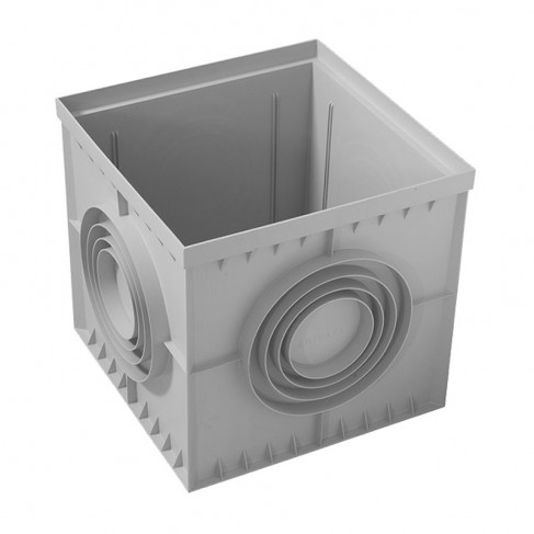 Pozzetto di ispezione Dakota Plus 200x200mm in polipropilene grigio Dakota - 1