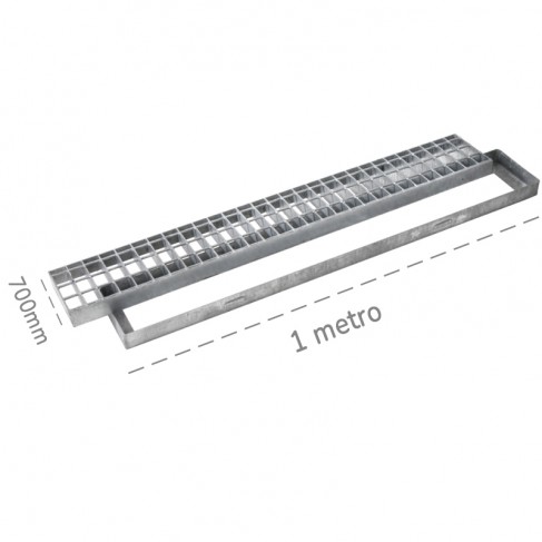 Griglia pesante con telaio Dakota 1000x700mm Classe 1 in acciaio zincato per raccolta acqua Dakota - 1