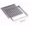 Griglia con telaio Dakota 410x410mm con maglia antitacco in acciaio zincato Dakota - 1 Griglia con telaio Dakota 410x410mm con maglia antitacco in acciaio zincato Dakota - 1