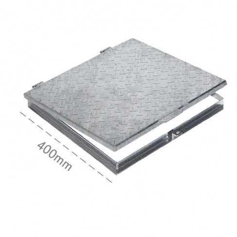 Copricisterna chiusino Dakota 400x400x35mm in acciaio zincato