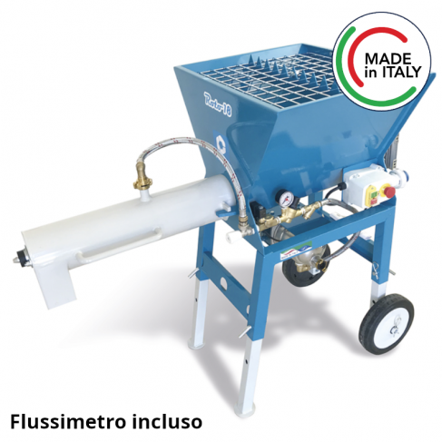 Mescolatore continuo orizzontale Polieri Roto 18 2kW con flussimetro per malte, intonaci e massetti Polieri - 1