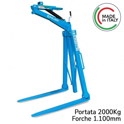 Forca per gru a bilanciamento automatico Polieri FRC/110 lunghezza 1,1mt, portata 2.000Kg Polieri - 1