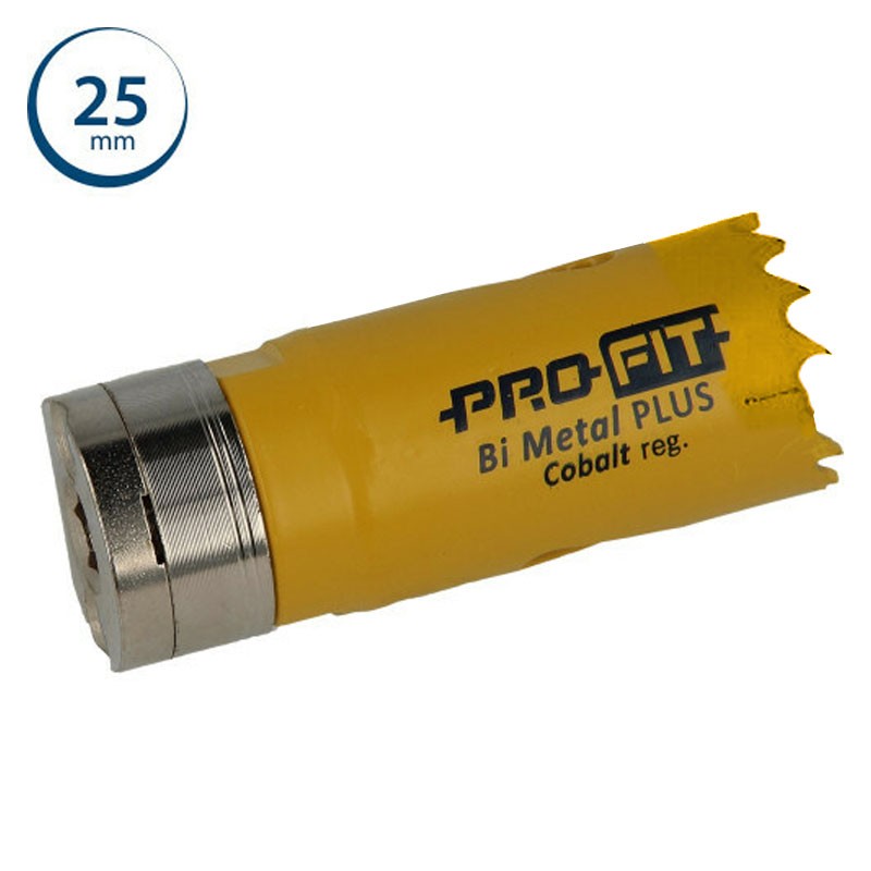 Sega a tazza ProFit Bimetal Plus Click&Drill passo regolare per foratura lamiere metalliche, 25mm Sega a tazza ProFit Bimetal Plus Click&Drill passo regolare per foratura lamiere metalliche, 25mm