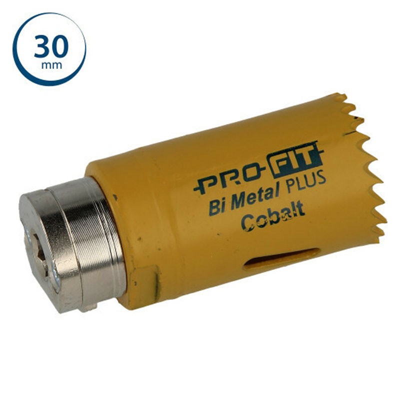 Sega a tazza ProFit Bimetal Plus Click&Drill passo regolare per foratura lamiere metalliche, 30mm Sega a tazza ProFit Bimetal Plus Click&Drill passo regolare per foratura lamiere metalliche, 30mm