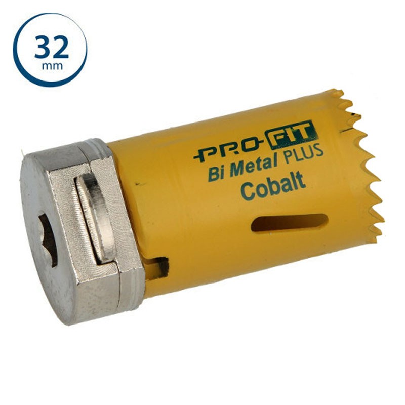 Sega a tazza ProFit Bimetal Plus Click&Drill passo regolare per foratura lamiere metalliche, 32mm Sega a tazza ProFit Bimetal Plus Click&Drill passo regolare per foratura lamiere metalliche, 32mm