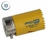 Sega a tazza ProFit BiMetal Plus Click&Drill passo regolare per foratura lamiere metalliche, 35mm Sega a tazza ProFit BiMetal Plus Click&Drill passo regolare per foratura lamiere metalliche, 35mm