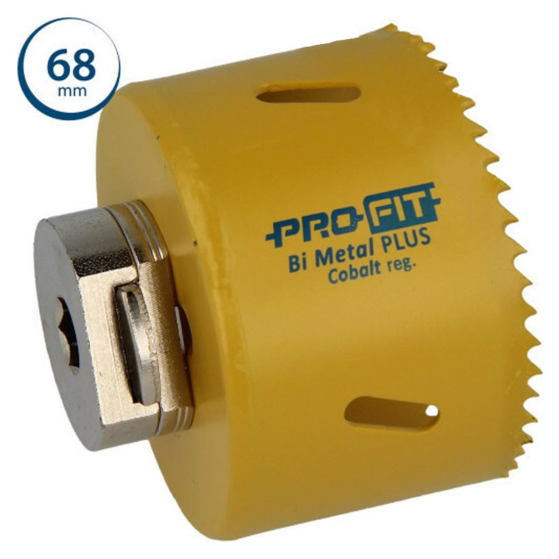 Sega a tazza ProFit BiMetal Plus Click&Drill passo regolare per foratura lamiere metalliche, 68mm Sega a tazza ProFit BiMetal Plus Click&Drill passo regolare per foratura lamiere metalliche, 68mm