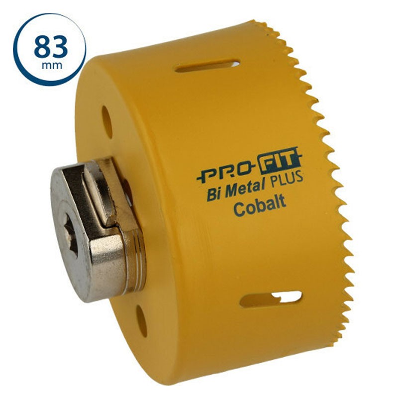 Sega a tazza ProFit BiMetal Plus Click&Drill passo regolare per foratura lamiere metalliche, 83mm Sega a tazza ProFit BiMetal Plus Click&Drill passo regolare per foratura lamiere metalliche, 83mm