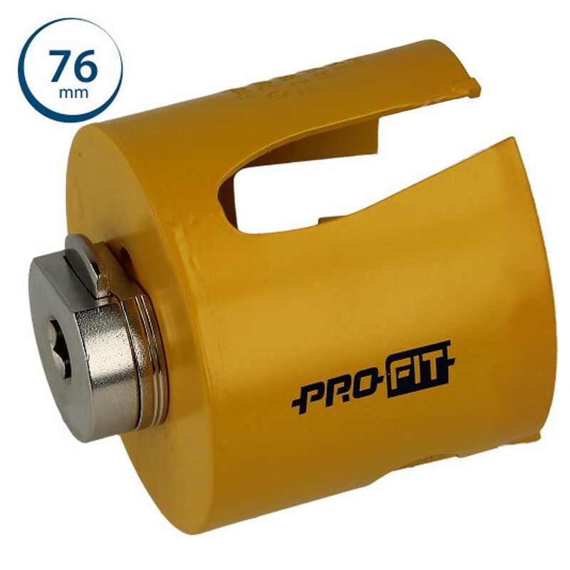 Sega a tazza ProFit Multi Purpose Click&Drill per legno, pietra, cartongesso, 76mm Sega a tazza ProFit Multi Purpose Click&Drill per legno, pietra, cartongesso, 76mm