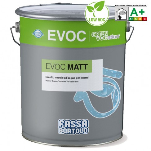 Smalto murale idrodiluibile per interni bianco Fassa Bortolo EVOC MATT (Secchio 10 lt) Fassa Bortolo - 1