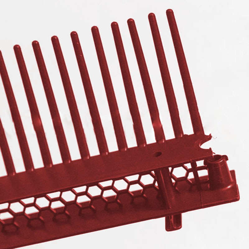 Fermapasseri con listello alveolare Dakota 80x1000mm in polipropilene rosso (50pz) Dakota - 3