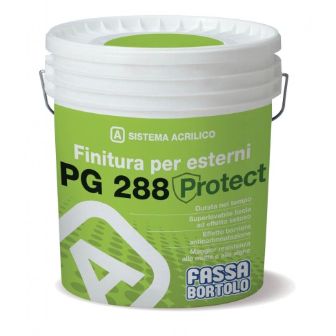 Finitura Fassa PG288 PROTECT liscia opaca per esterni bianco (Secchio da 14 lt) Fassa Bortolo - 1