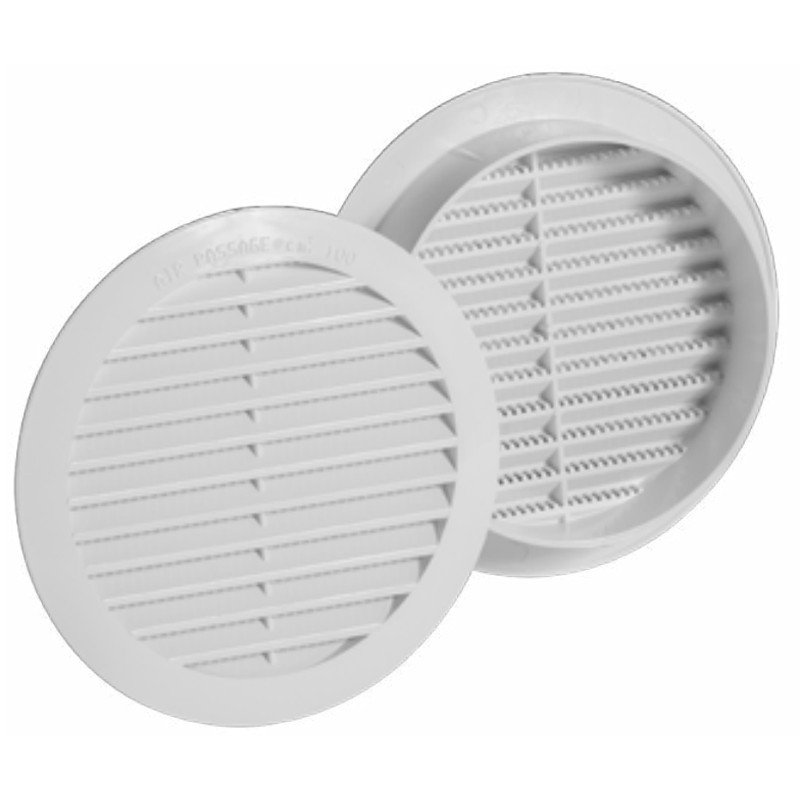 Griglia fissa tonda da incasso Dakota in ABS bianco, Ø160mm Griglia fissa tonda da incasso Dakota in ABS bianco, Ø160mm