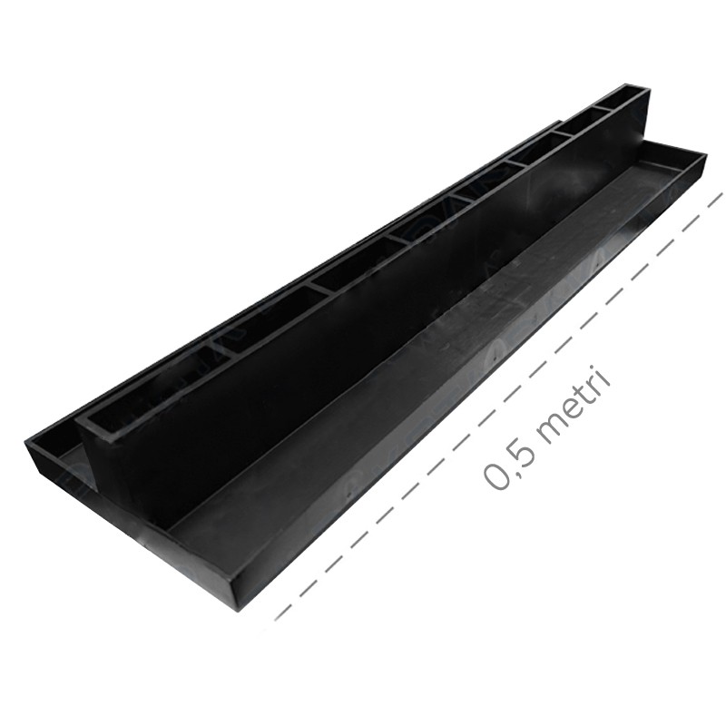 Griglia Dakota 130x500x20mm a fessura centrale h0mm in polipropilene per canalette Dakota - 1 Griglia Dakota 130x500x20mm a fessura centrale h0mm in polipropilene per canalette Dakota - 1