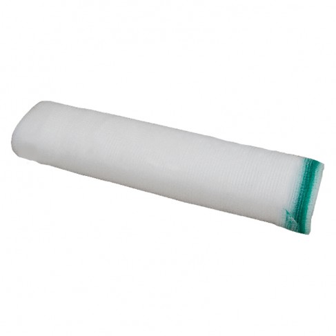 Rete tessuta bianca a maglia aperta Dakota con bordi rinforzati per ponteggi, rotolo 1,8x15metri