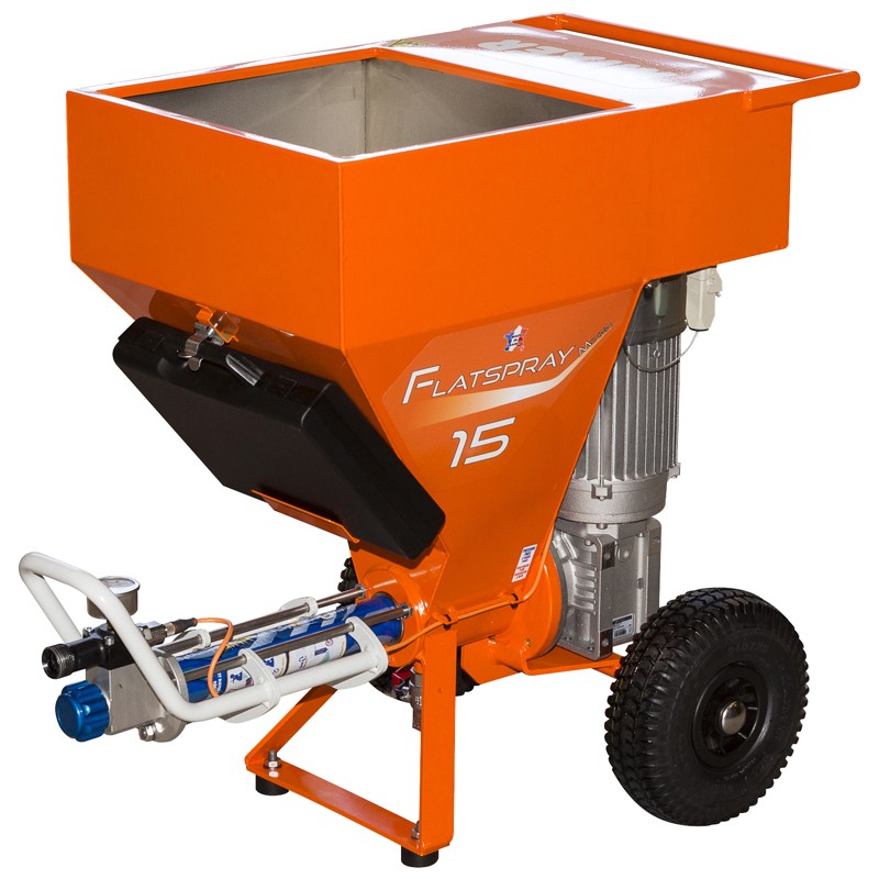 Intonacatrice compatta Airless Mixer FlatSpray 15 2,2kW per intonaci in pasta, serbatoio 57litri Intonacatrice compatta Airless Mixer FlatSpray 15 2,2kW per intonaci in pasta, serbatoio 57litri