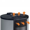 Stufa a pellet ermetica TermoVana Fancy 12 PJ Grafite Opaco canalizzabile con scarico superiore Poujoulat, 11kW Stufa a pellet ermetica TermoVana Fancy 12 PJ Grafite Opaco canalizzabile con scarico superiore Poujoulat, 11kW