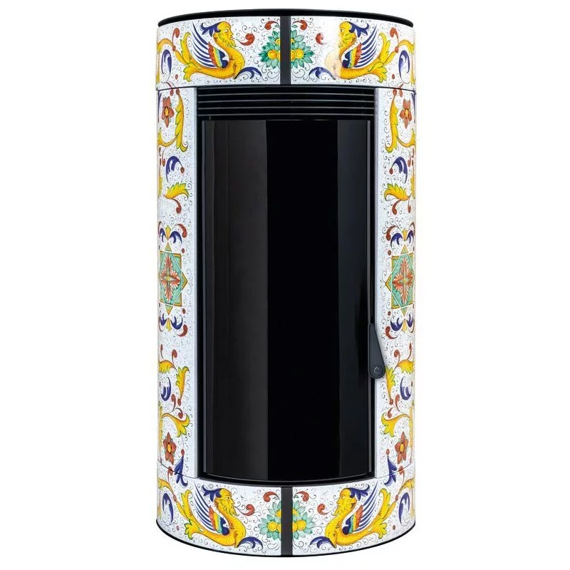 Stufa a pellet ermetica TermoVana Opera 9.0 Ceramic Line Bianca sistema scarico Poujoulat, 8kW Termovana - 2