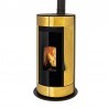 Stufa a pellet ermetica TermoVana Opera 9.0 Metal Line Ottone spazzolato sistema scarico Poujoulat, 8kW Stufa a pellet ermetica TermoVana Opera 9.0 Metal Line Ottone spazzolato sistema scarico Poujoulat, 8kW