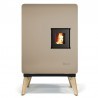 Stufa a pellet ermetica TermoVana Wave 8.0 Plus Tortora con piedini in legno, 7kW Termovana - 1 Stufa a pellet ermetica TermoVana Wave 8.0 Plus Tortora con piedini in legno, 7kW Termovana - 1