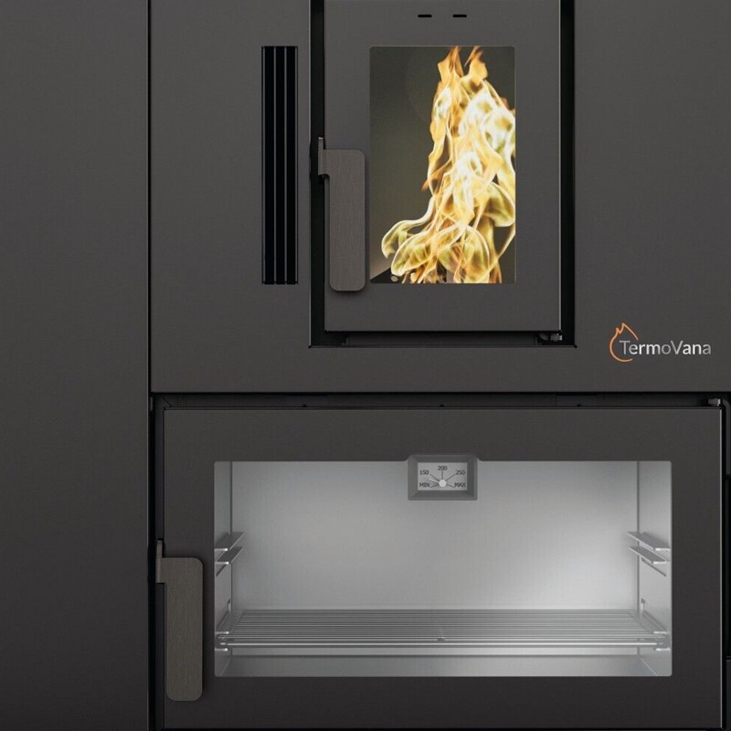 Cucina a pellet da incasso TermoVana Desyré 9.0 Bianca canalizzabile 1 motore, 8,8kW Termovana - 2 Cucina a pellet da incasso TermoVana Desyré 9.0 Bianca canalizzabile 1 motore, 8,8kW Termovana - 2
