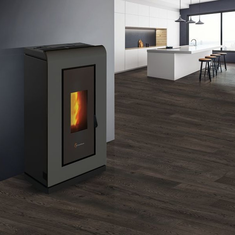 Stufa a pellet ermetica TermoVana King 12 Grafite Opaco canalizzabile, 11kW Stufa a pellet ermetica TermoVana King 12 Grafite Opaco canalizzabile, 11kW