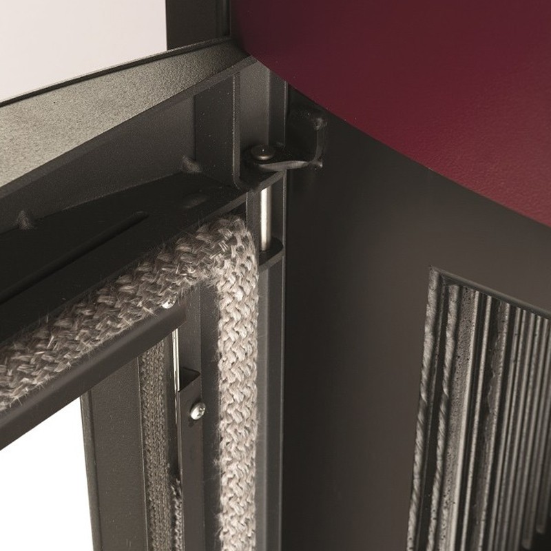 Stufa a pellet Idro TermoVana Pegaso 33.0 rivestimento metallo rosso, 30.5kW Termovana - 2 Stufa a pellet Idro TermoVana Pegaso 33.0 rivestimento metallo rosso, 30.5kW Termovana - 2