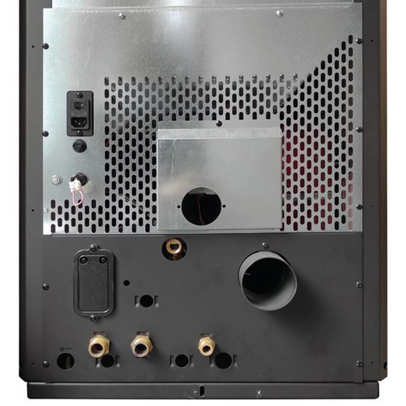 Stufa a pellet Idro TermoVana Pegaso 33.0 rivestimento metallo rosso, 30.5kW Termovana - 6 Stufa a pellet Idro TermoVana Pegaso 33.0 rivestimento metallo rosso, 30.5kW Termovana - 6