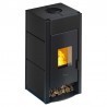 Stufa a legna ermetica TermoVana Alba 12 Nera con focolaio alte prestazioni, 12kW Stufa a legna ermetica TermoVana Alba 12 Nera con focolaio alte prestazioni, 12kW