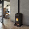 Stufa a legna ermetica TermoVana Alba 12 Nera con focolaio alte prestazioni, 12kW Stufa a legna ermetica TermoVana Alba 12 Nera con focolaio alte prestazioni, 12kW