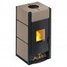 Stufa a legna ermetica TermoVana Alba 12 Tortora con focolaio alte prestazioni, 12kW Stufa a legna ermetica TermoVana Alba 12 Tortora con focolaio alte prestazioni, 12kW