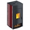Stufa a legna ermetica TermoVana Aurora 12 maiolica rossa con focolaio alte prestazioni, 12kW Termovana - 1 Stufa a legna ermetica TermoVana Aurora 12 maiolica rossa con focolaio alte prestazioni, 12kW Termovana - 1