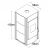 Stufa a legna ermetica TermoVana Aurora 12 maiolica avorio con focolaio alte prestazioni, 12kW Termovana - 6 Stufa a legna ermetica TermoVana Aurora 12 maiolica avorio con focolaio alte prestazioni, 12kW Termovana - 6