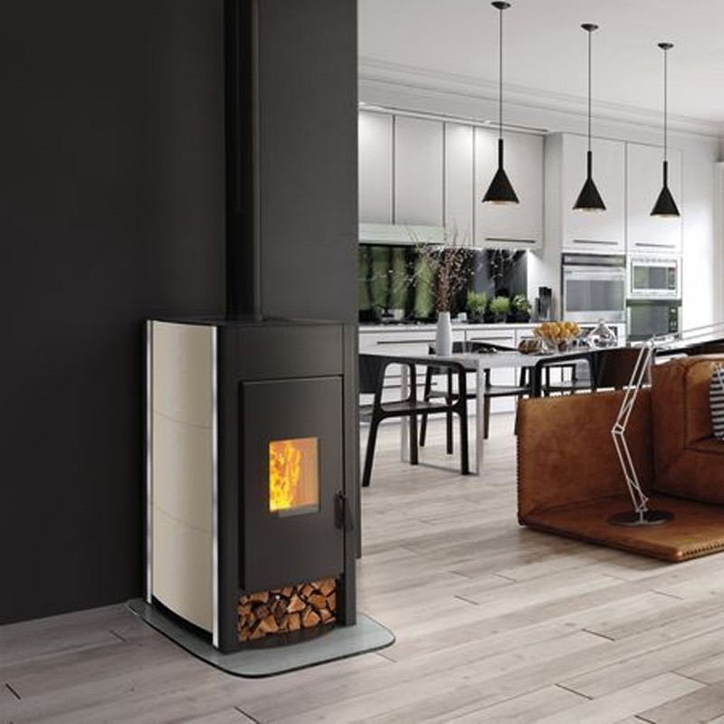 Stufa a legna ermetica TermoVana Aurora 12 maiolica avorio con focolaio alte prestazioni, 12kW Termovana - 4 Stufa a legna ermetica TermoVana Aurora 12 maiolica avorio con focolaio alte prestazioni, 12kW Termovana - 4