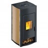 Stufa a legna ermetica TermoVana Aurora 12 maiolica cuoio con focolaio alte prestazioni, 12kW Stufa a legna ermetica TermoVana Aurora 12 maiolica cuoio con focolaio alte prestazioni, 12kW