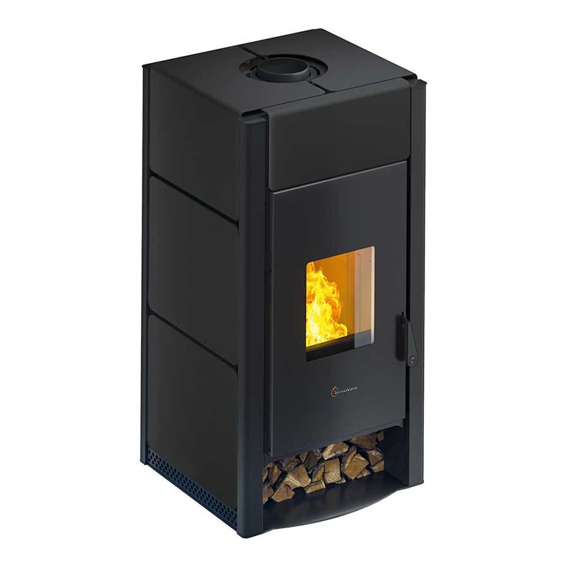Stufa a legna Idro TermoVana Alba 16 Hydro nera 16.3kW per riscaldare ambienti e acqua sanitaria Stufa a legna Idro TermoVana Alba 16 Hydro nera 16.3kW per riscaldare ambienti e acqua sanitaria
