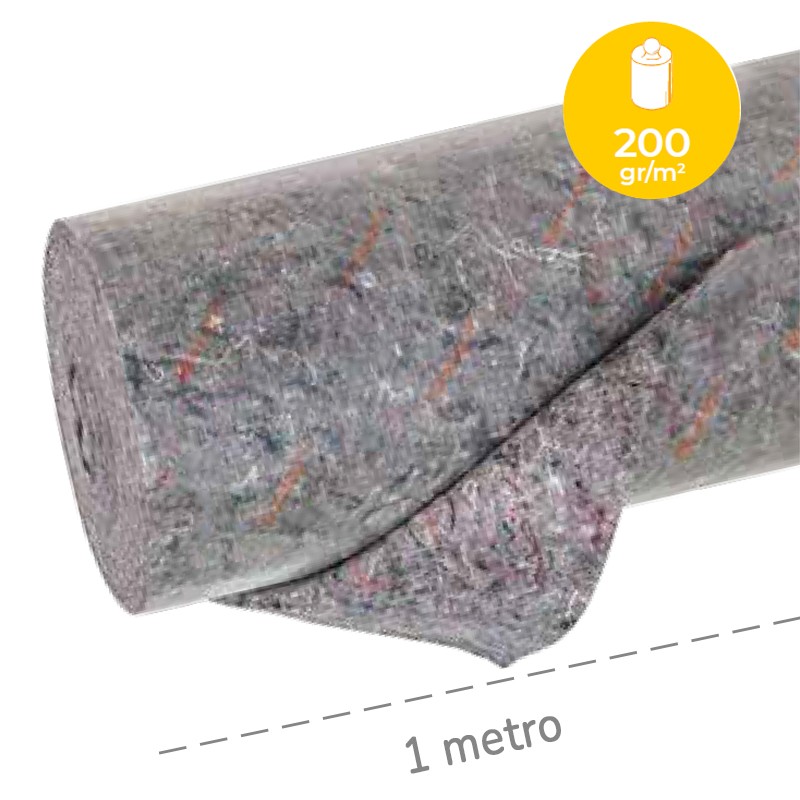 Feltro di protezione per pavimento Dakota 200g/m2 impermeabile e antiscivolo, rotolo 1x50mt Feltro di protezione per pavimento Dakota 200g/m2 impermeabile e antiscivolo, rotolo 1x50mt