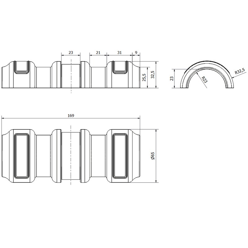 Copritubi Per Ponteggi Dakota Con Catarifrangenti 170x65x35mm 100pz 