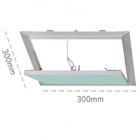 Botola d'ispezione Dakota AluHydro 300x300mm per soffitti/pareti in cartongesso, lastra idro 12,5mm
