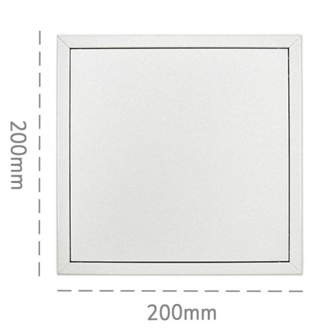Botola d'ispezione per controsoffitti e pareti Dakota Softline 200x200mm con apertura a scatto dx/sx