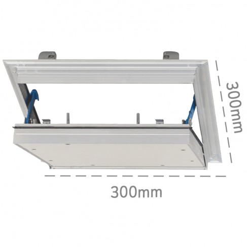 Botola d'ispezione Dakota Alumatic EI60 300x300mm per controsoffitti in cartongesso, lastra fuoco 30mm Dakota - 1