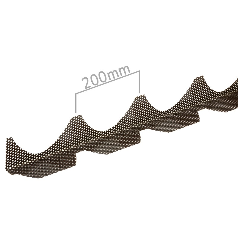 Grigie sagomate parainsetti Dakota passo 200mm in metallo per tetti ventilati (10pz) Grigie sagomate parainsetti Dakota passo 200mm in metallo per tetti ventilati (10pz)