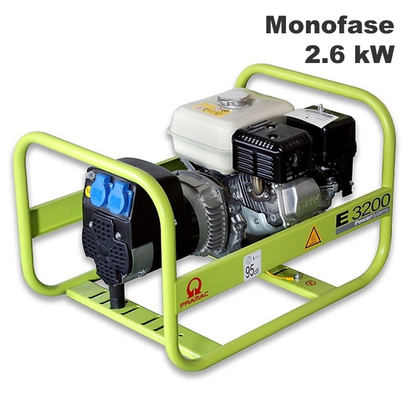 Generatore di corrente a benzina Pramac E3200 Monofase 2.6kW Generatore di corrente a benzina Pramac E3200 Monofase 2.6kW