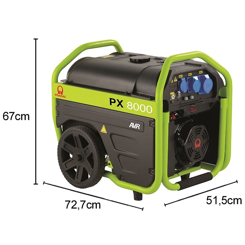 Generatore di corrente a benzina Pramac PX8000 Monofase 5.4kW con ruote Pramac - 7 Generatore di corrente a benzina Pramac PX8000 Monofase 5.4kW con ruote Pramac - 7