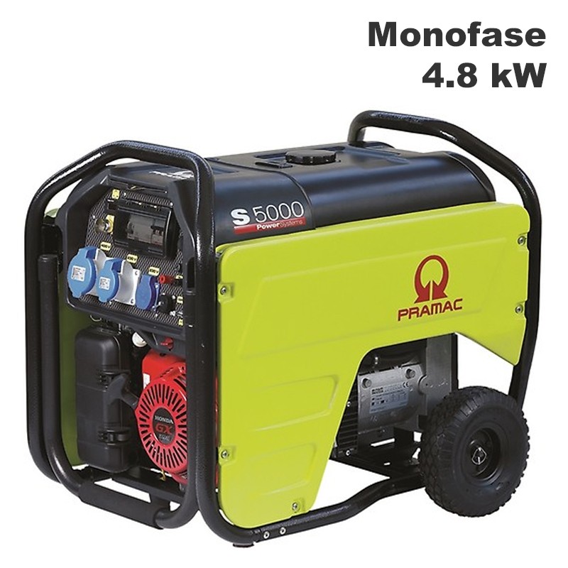 Generatore di corrente a benzina Pramac S5000 Monofase 4.8kW con predisposizione accessori Generatore di corrente a benzina Pramac S5000 Monofase 4.8kW con predisposizione accessori
